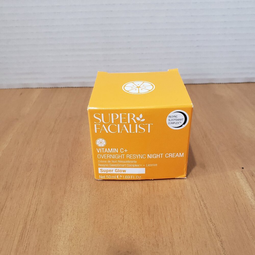 Super Facialist Vitamin C+‎ Sleepsmart Overnight Resync Night Cream 1.69 oz New
